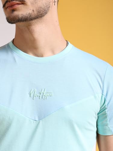Image of The Indian Garage Co Men Drop Shoulder Loose fit Colourblocked Round Neck Tshirt
