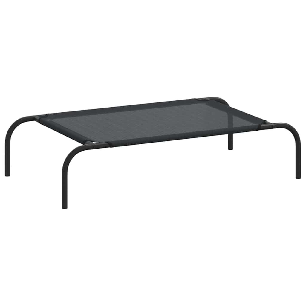 Lit surélevé pour chien pliable idéal pour le camping et le jardin taille S noir de voyage