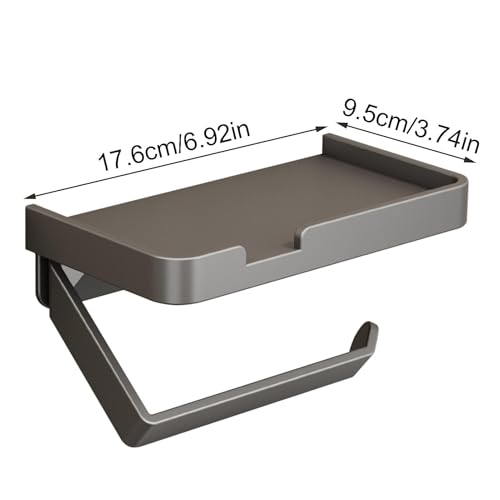 Portarrollos de papel de cocina de pared con estante superior de almacenamiento 6