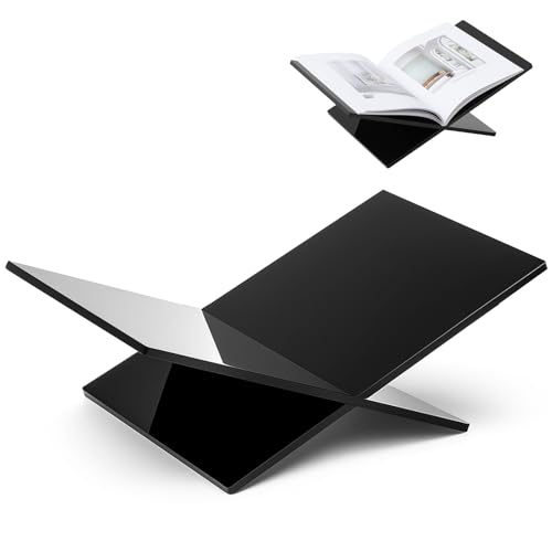 Support de livre en acrylique noir XL 40cm pour table basse et exposition d'art