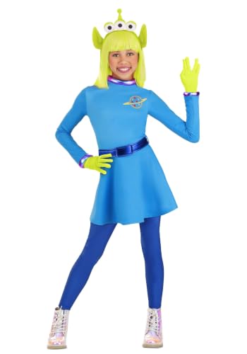 Disney Pixar Toy Story Alien Girl's Costume Dress - Includes Leggings, Gloves, Headband - Officially Licensed Medium