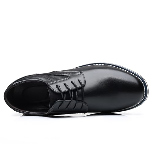 Mens Dress Shoes Pointed-Toe Lace-Up Orthopedic Oxfords Shoes Walking Flat Sneakers Work Office Loafers Driving Shoes3