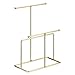 Navaris Soporte para joyas dorado - Organizador metálico para colgar collares pendientes anillos - Joyero expositor con 3x colgador - 25 x 18 x 10 CM