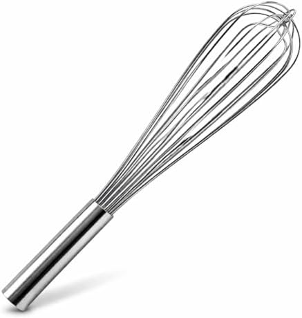 Batedor Fouet Manual Profissional Inox 40,5cm Premium Arame Gross...