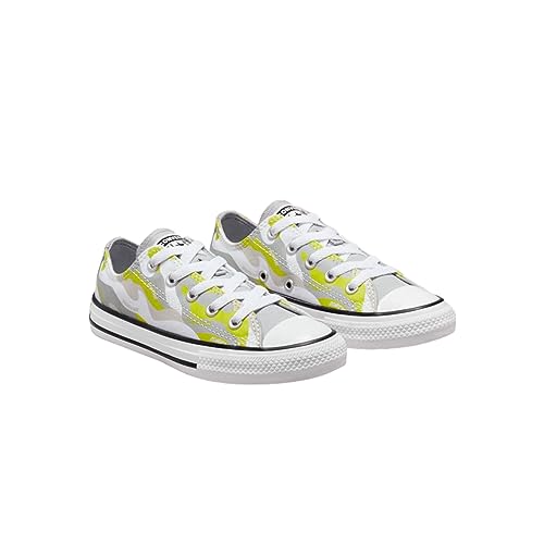 Converse Youth Chuck Taylor All Star Camo Ox White/Ash Stone/Lime Twist (us_Footwear_Size_System, Little_Kid, Numeric, Medium, Numeric_3)