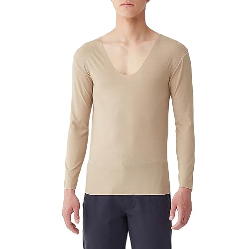 ロングスリーブ【Yシャツにひびきにくい】 YG NEXTRA〈CUT OFF〉 長袖 Vネック 日本製 綿混 抗菌 防臭 YN1509