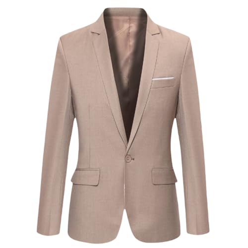 Kyayu Jacket, Mens Casual Blazer Sport Coats, One Button Lightweight Suit Jackets for Men, Slim Fit Suit Jacket Sport Coat