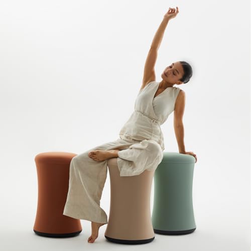Image of TopJob Boba Chair Stylish Ergonomic Active Wobble Stool, ADHD Chair, Improves Posture and Focus, Ergonomic with Height Adjustable Stool for Adults Children for Home Office