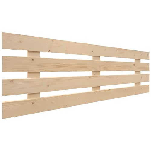 DHOME Cabecero de Madera Natural de Pino