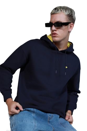 Image of Hubberholme Men Green Cotton Long Sleeves Regular Hood Sweatshirts HHMSSW23009
