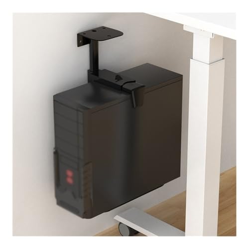 Soporte para torre de computadora PC ajustable para debajo del escritorio, con rotación de 360 grados y bloqueo seguro miniatura 3