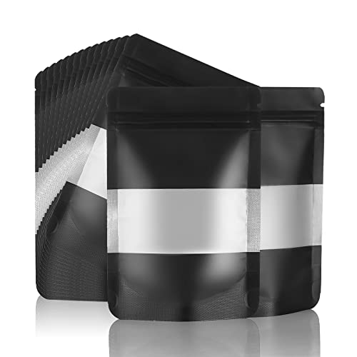 100 Stück Mylar Beutel Matte Zip Wiederverschließbare Geruchsdicht Lebensmittel-Aufbewahrungsbeutel, 10*15 cm, kleine Cali Packs, Ziplock- tüten für Essen, Tee und Kaffee, Milchpulver und Samen (100)