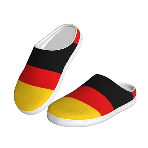 Cozy German flag print Slippers Indoor and Outdoor Fuzzy House Shoes Anti-Skid Sole Gifts for Women Indoor Scuff2