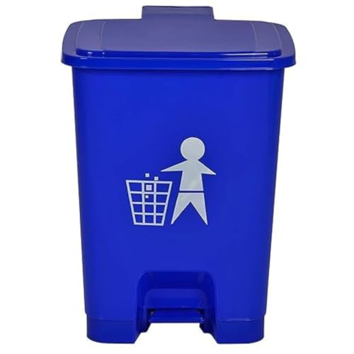 Image of Biomedical Waste Bin 20L Blue - Plastic Pedal Dustbin for Hospitals Clinics and Laboratories with Foot Operated Lid, Includes 5 Free Bio Hazard Bags, Durable and Hygienic