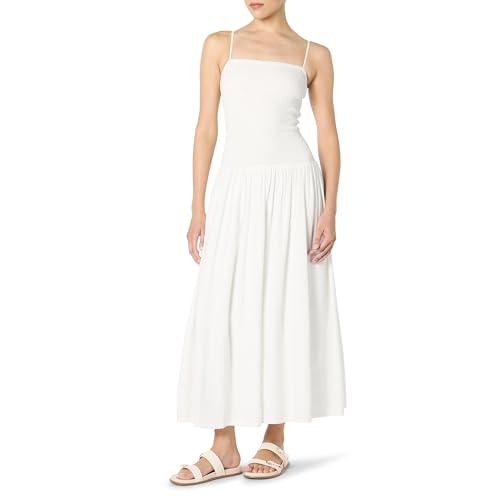 Image of The Drop Womens Florencia Smocked Bodice Linen Maxi Dress