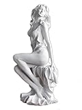 Afrodita - Figura de diosa griega – Estatua clásica de resina, escultura de mármol unida para decoración de oficina en casa, escritorio, estantería y accesorios de estante de pared (NSDX08)