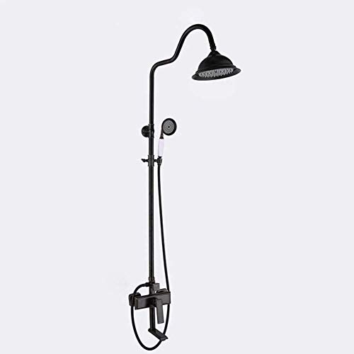 Système de douche effet de pluie mitigeur complet avec douchette vintage
