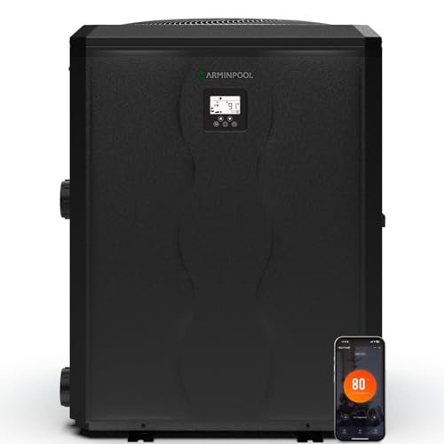 VARMINPOOL 140000 BTU Electric Pool Heater, Full Inverter Pool Heat Pump for 42000 Gallons In and Above Ground Pools, Smart WiFi App, Timer, Heating and Cooling, 47dB Quiet Operation, 220V, V35 Ultra