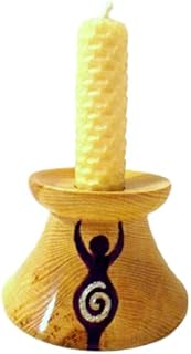 Handmade & Hand-Painted Wooden *Candle Holder with a Goddess* Goddess of Avalon, Goddess, Goddess Altar.