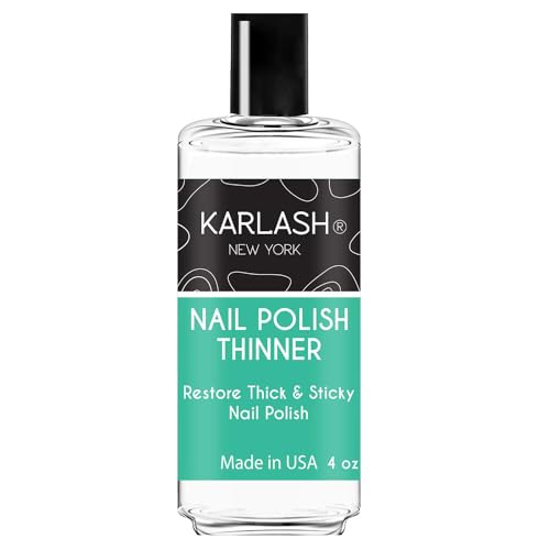 Karlash Professional Nail Polish Thinner 4 oz - Restore thick and sticky nail...