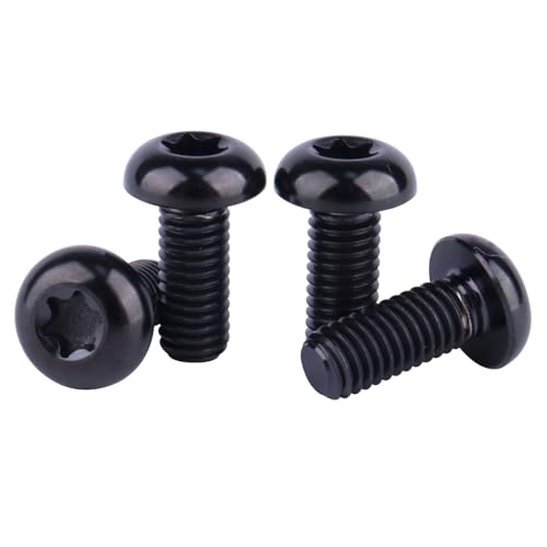 Image of 4PCS Titanium M5 x 12mm T25 Torx Head Bolt Screw (Black)
