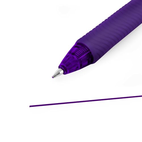 Bolígrafo Pentel EnerGel X BL107 tinta líquida morada 0.7mm miniatura 3