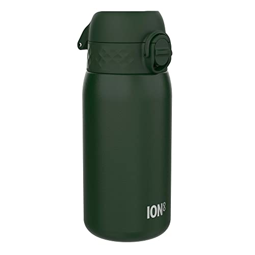 ION8 Lightweight Steel Kids Water Bottle, 400ml/13oz, Non-Insulated, Leak Proof, Easy to Open, Secure Lock, Dishwasher Safe