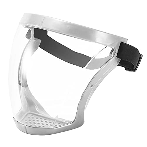 Reusable Face Shields for Adults Women Men, Transparent Face Mask Anti Fog, Clear Spray Splash Proof Full Face Protective Mask, See Through Breathable Full Face Cover Protection Safety Face Shield