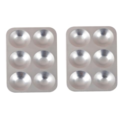 OSALADI 2Pcs Aluminum Pigment Mixing Trays Color Mixing Plates for Artists Easy to Clean Stain Resistant for Watercolor Oil Painting for Students