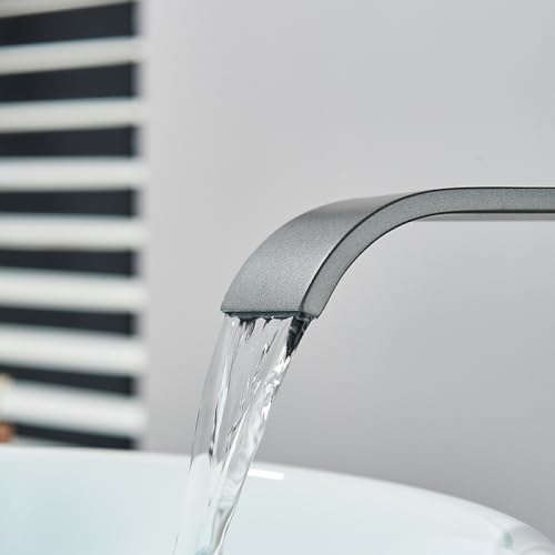 Mitigeur d'eau chaude froide cascade noir pour robinet de lavabo de salle de bain - 4
