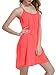 ReachMe Womens Sexy Plus Size Swimsuit Coverups Spaghetti Strap Beach Dresses Bathing Suit Cover Up Sheer Tank Sundress(1 Coral,M)