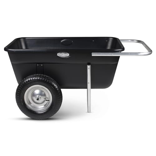 Smart Carts Premium Yard Cart - Strong, Lightweight, and Perfectly Balanced (16" Air Filled Wheels)