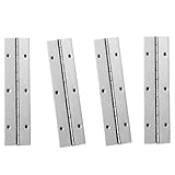 4 Stück Klavierband Scharnier Edelstahl 304, 3x15cm Durchgehende Klavierscharniere & Stangenscharniere in Silber für Türen, Schränke und Fenster