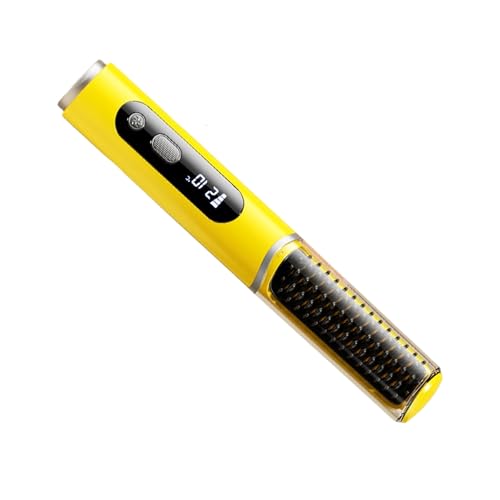 Cepillo alisador de cabello recargable con radio, 5 niveles de temperatura modificables y pantalla digital avanzada para formato suave y uso en viaje miniatura 5