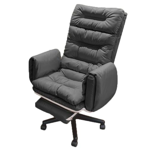 OZBME Silla de Escritorio Grande y Alta, sillón reclinable Giratorio con reposapiés, Silla ergonómica para computadora, sillas de Altura Ajustable para Sala de Estudio y Juegos.
