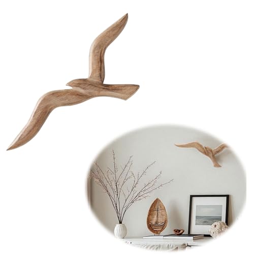 LS-LebenStil Wand-Deko Möwe - Möwe Holz 36cm - Maritim Wand-Objekt -...