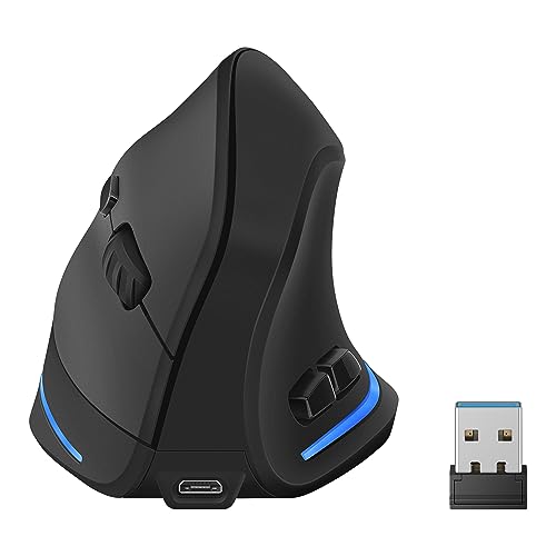 Mouse De Computadora, Personal Computer STEREN Mouse inalámbrico Vertical Recargable 1200/1600/2400 dpi