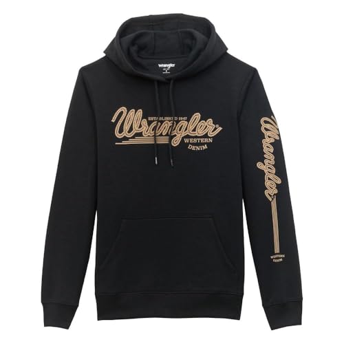 Wrangler Men's Black Logo Hoodie Black S