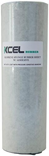 Marine Foam Roll with Self Adhesive - Black, 54" x 12" x 1/4" Closed Cell Foam Rubber Water Resistant Padding Sheet - Home, Marine, Garage, Automotive, Crafts & Cosplay (Black, 54" x 12" x 1/4")