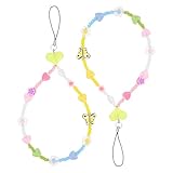 Photo Gallery tehaux 2 pezzi charm per con perline colorate e ciondoli decorativi creativi per telefono braccialetti antismarrimento per ragazze e donne Photo Gallery tehaux 2 pezzi charm per con perline colorate e ciondoli decorativi creativi per telefono braccialetti antismarrimento per ragazze e donne