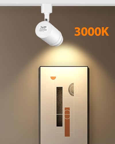 TuyuBEE Zoomable 8-Light LED Track Lighting Kit with 6.6FT H Track Lighting Rail & Floating Canopy Connector, Modern Kitchen Track Lighting Fixtures Ceiling Spotlight, 12W Track Heads 3000K White - Thumbnail 4