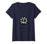 Womens Aviation Aircraft Tachometer Pilot V-Neck T-Shirt