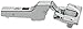 Blum Cliptop 110 Degrees Hinge Partial Overlay/Self Closing With Dowel 71T3680