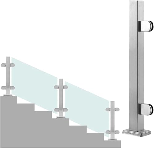 Système de Serrage de Garde-Corps en Verre Argenté au Design Architectural Contemporain