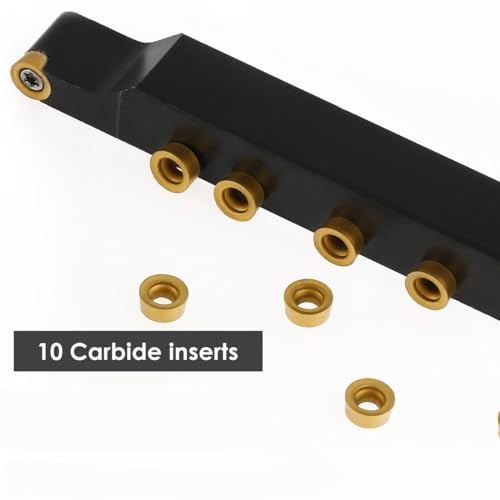 Portaherramientas para torno SRACR1212H06 con 10 insertos de carburo miniatura 5