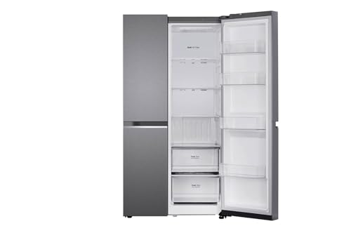 Image of LG 650 L, 3 Star, Smart Inverter Compressor, Frost Free Double Door Side by Side Refrigerator (GL-B257HDS3DUM, Dazzle Steel, Express Freeze)