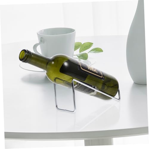 Soporte de hierro minimalista para botellas de vino x2 miniatura 4