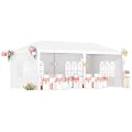 10X20ft Outdoor Gazebo, Canopy Tent Heavy Duty Wedding Party Tent with 4 Removable Sidewalls for Outdoor Wedding, BBQ, Camping, Backyard, Tents for Parties