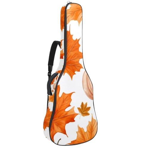 Housse pour guitare acoustique anti-choc motif feuilles d'érable