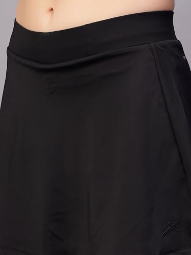 Image of Vector X Women Girl Solid A-line Stretchy High Waist Skirt /Pleated Skirt /Tennis Racket Skirt /Mini Flared Skater Skirt for Effortless Athletic Style (Black)